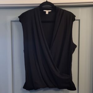 Nine West Black Drape Blouse